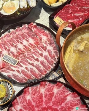 牛大人「日本黑毛和牛A4+」套餐。嘗盡靚牛肉及矜貴鮑魚