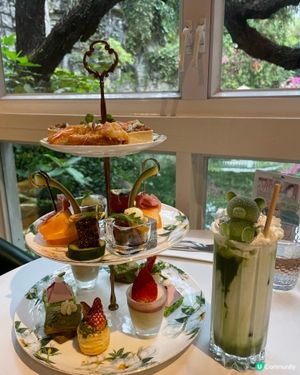 香港公園Pondside🌸望住碧綠湖景High Tea🫖
