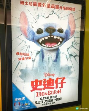 史迪仔地鐵燈箱😍 香港大學站打卡點！📷