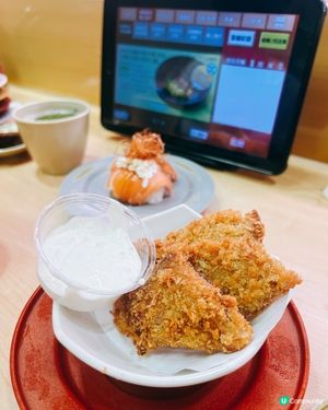 壽司郎夏日祭暴走🍣 ！炸鱈魚扒配他他醬🐟＋松葉蟹布巾壽司🦀