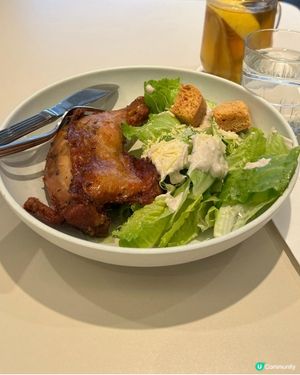 炸雞脾沙律菜