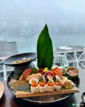 尖沙咀望維多利亞海景食飯😍