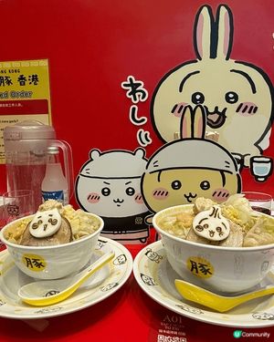 尼排食飯當然要試吓去朗豪坊Chiikawa 拉麵店，好多打卡