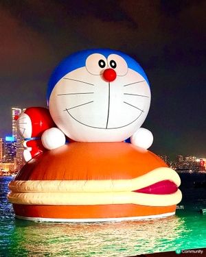 巨型多啦A夢豆沙包！😍 中環海濱打卡📸