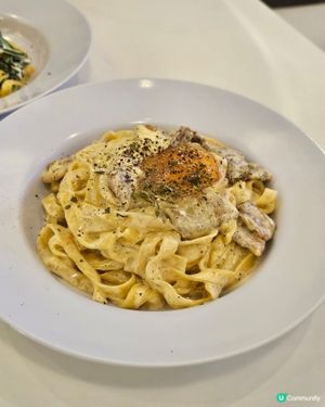 旺角手工意粉🤤！流心蛋+忌廉汁超正！🍝