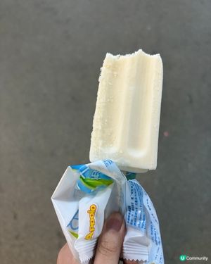 超級市場見到$5一支牛奶布甸雪條,就買來試吓,係阿波羅出嘅味