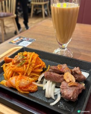 🥩變身！日式洋食下午茶😋鐵板牛好正