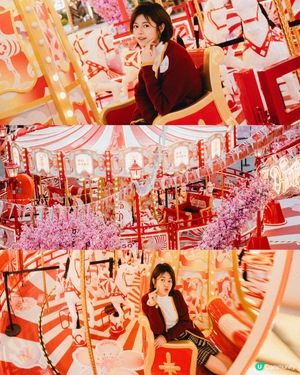 打卡超美櫻粉色系💗｜夢幻巨型旋轉木馬🎠