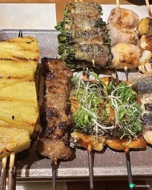 人氣爆燈串燒店🍡🍢有驚喜😍豚肉日本蘋果卷🍎