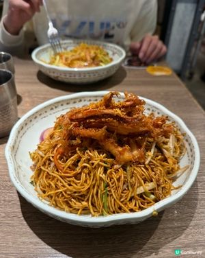 百份百餐廳-魷魚絲炒麵
