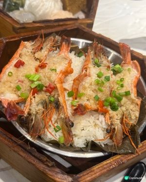 點心拼盤，拼蒜蓉蝦蒸飯