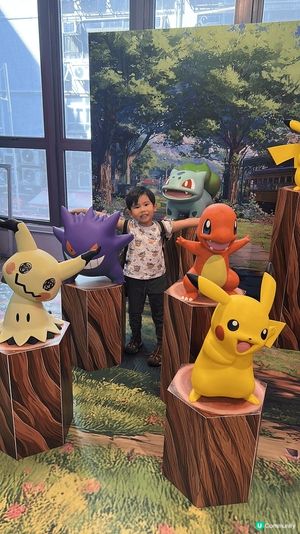 今日帶仔仔去咗D2Place到睇pokemon展覽，一去到見