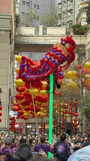 打卡熱點灣仔喜帖街（利東街）新年氣氛爆棚，舞獅表演熱鬧非凡！