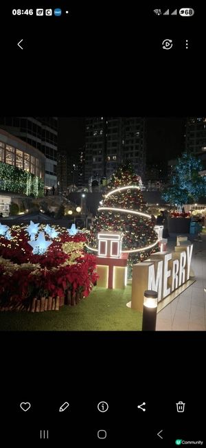 聖誕節去咗新都會廣場戶外燈飾打卡，尤其是夜晚影相十分龍鳳
