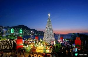 藝術公園洋溢聖誕祝福，海濱西草坪化身成「西九聖誕森林」，擺放