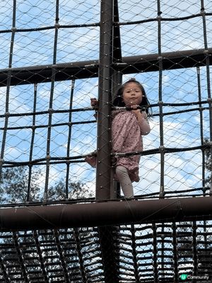 十分推薦屯門公園遊樂場，因為有繩網，同場仲有沙池同玩水區等，