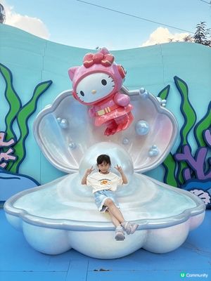 海洋公園有Sanrio主題佈置，啱晒鐘意玉桂狗嘅囡囡，互動遊