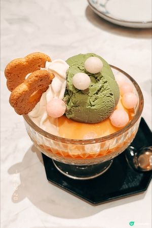 在合和中心的星光喫茶洋食與朋友約會，點了抹茶雪糕玉子布丁和自
