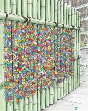 聖誕展覽「千紙鶴」送上祝福  以竹傳遞生生不息希望