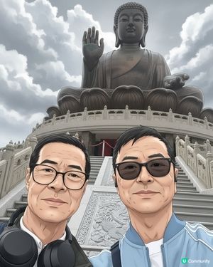 秋高氣爽，風和日麗，最好係到東诵搭吊車直上昂坪，觀賞寶蓮寺及