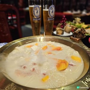 坐龍椅 嘆龍躉片木瓜魚湯