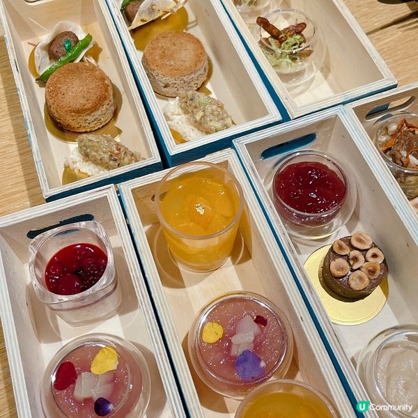 Cordis推出嘅純素下午茶好特別！用木盒上菜好似砌質積木，...