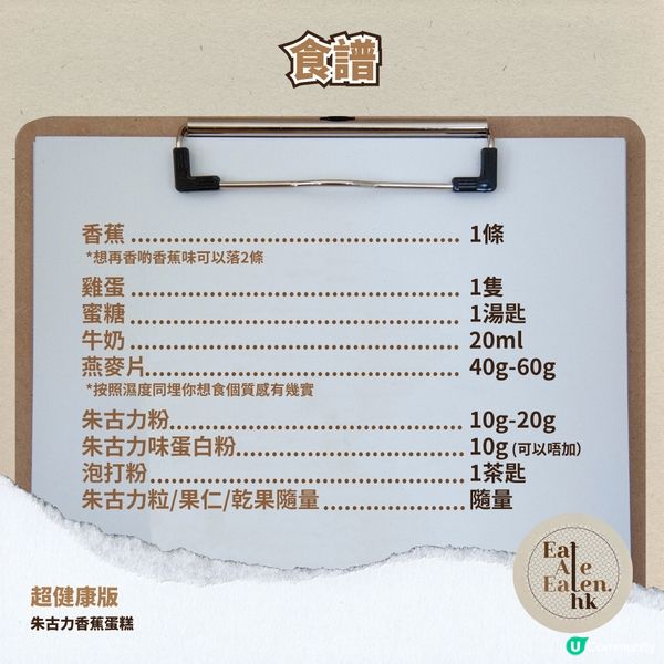 【超健康版朱古力香蕉蛋糕🍰】