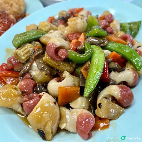 豉椒炒田螺(素菜)