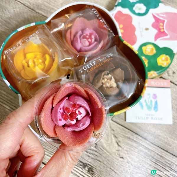 朋送的tulip rose 花花外型超美，靚到唔捨得食！