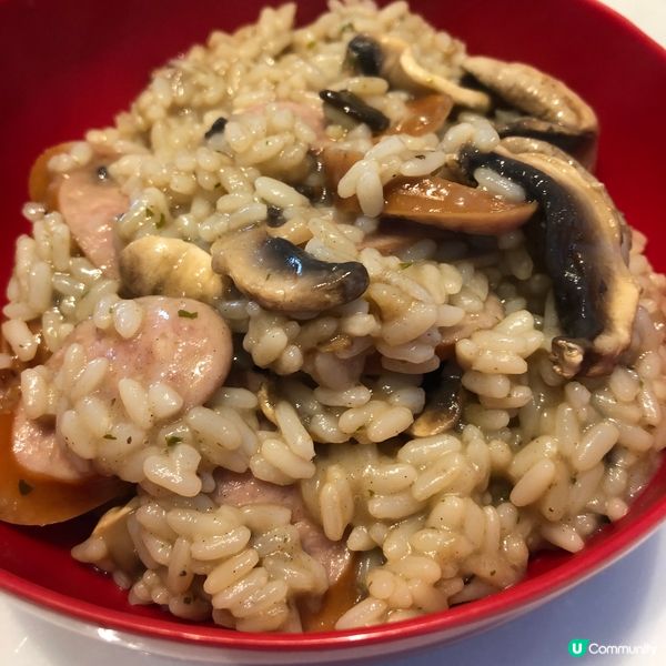 宅在家懶人餐 - 香腸蘑菇意大利飯