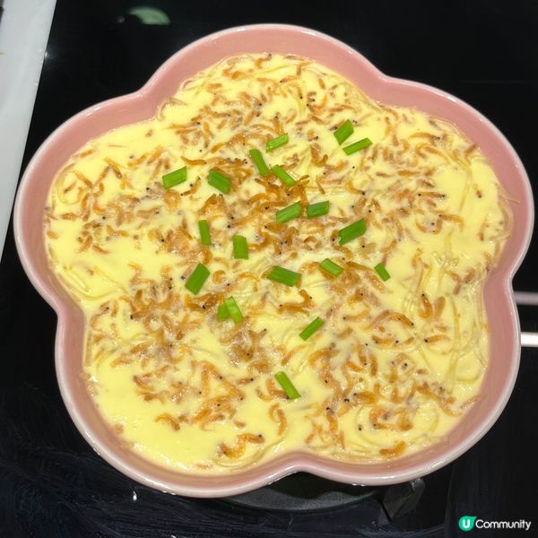 櫻花蝦粉絲蒸水蛋