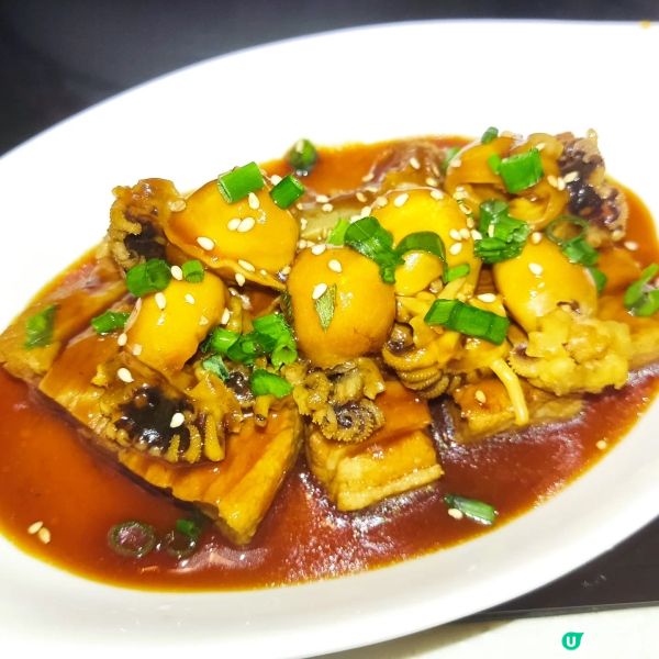 墨魚仔紅燒肉 Braised pork with baby ...