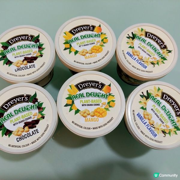Dreyer's全新素食大豆製雪糕，有三款口味！