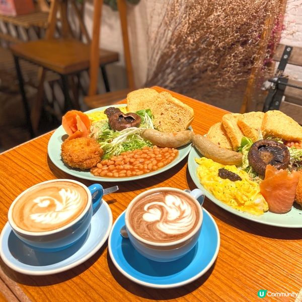 一杯精美咖啡配上豐富的全日早餐🍽
