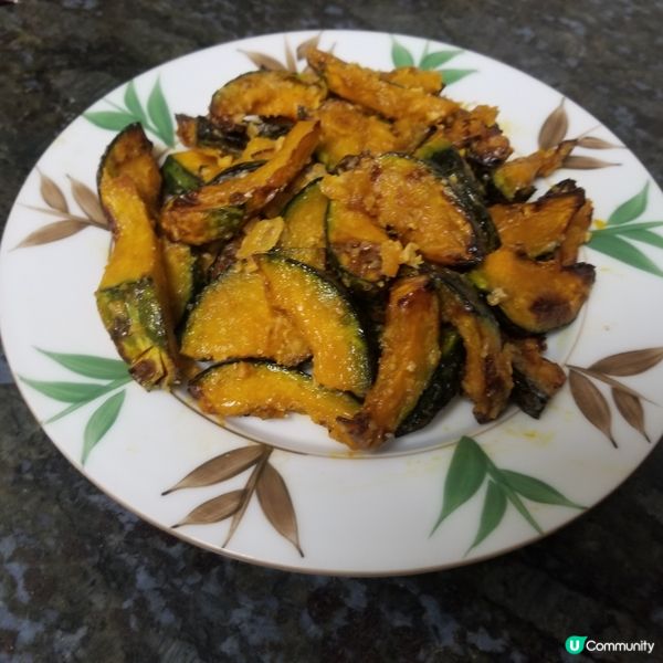 晚餐 : 肉末蒸蛋 金沙南瓜 鮮淮山百合側魚湯