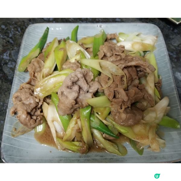 晚餐 : 京蔥炒肉片 奇妙醬拌大蝦 薑汁芥蘭苗