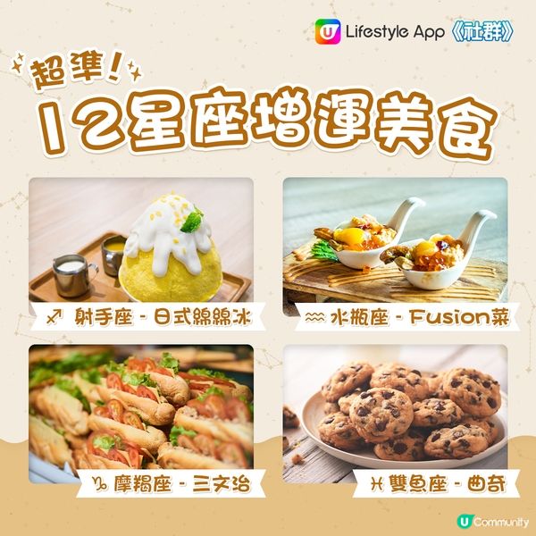 【12星座幸運美食🔮】獅子水瓶竟然要食呢款？！