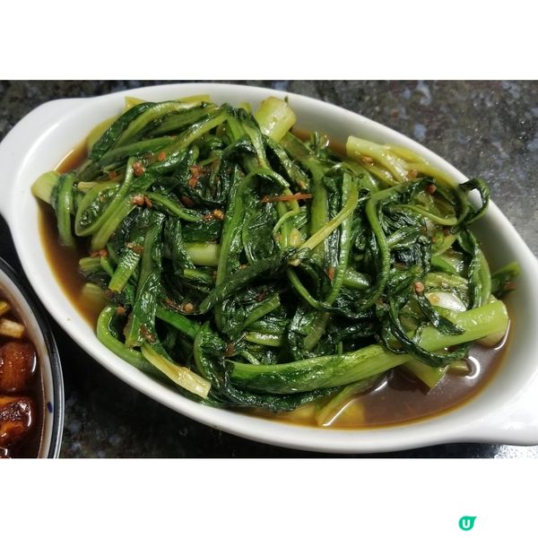 紅燒肉 馬拉盞炒油麥菜苗