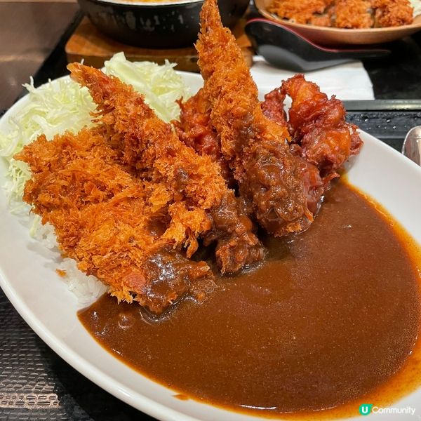 咖喱炸蝦飯😋😋