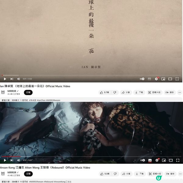 【鏡仔成績表】2022年MIRROR MV最高觀看次數Top...