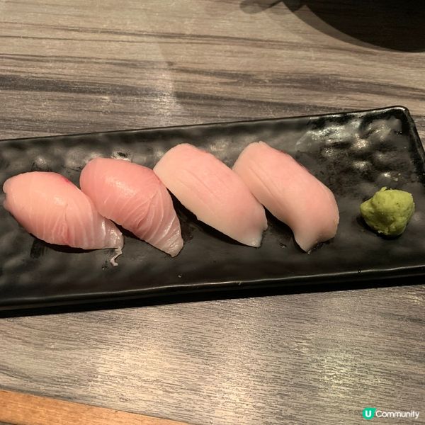 好新鮮嘅鯛魚壽司，色澤晶凝通透，鮮味十足👍