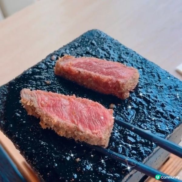 食返個燒牛😋5成熟都唔錯