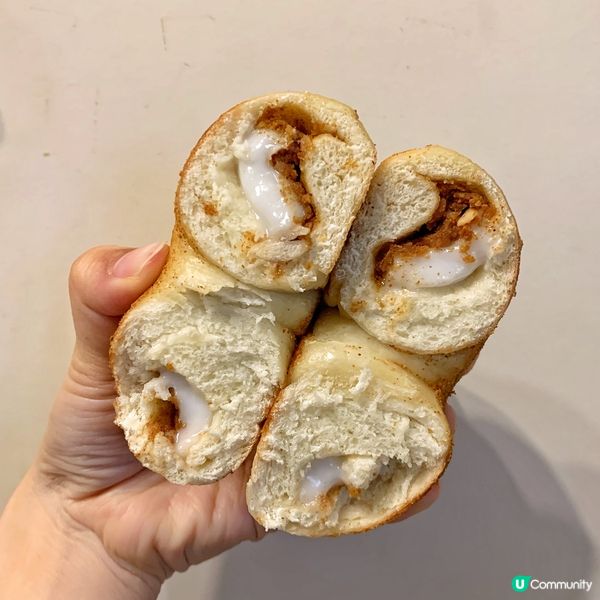 超吸睛麻糬貝果區。吐司軟包同樣吸引