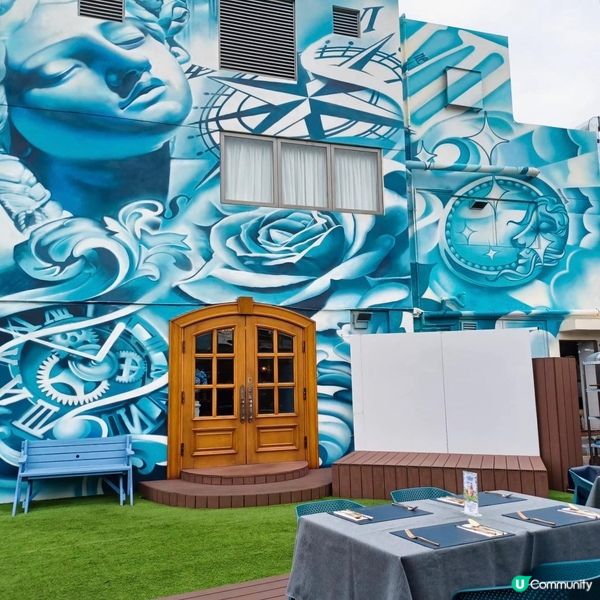 流浮山隱世藍白壁畫小屋🌴米芝蓮級Afternoon Tea🍰