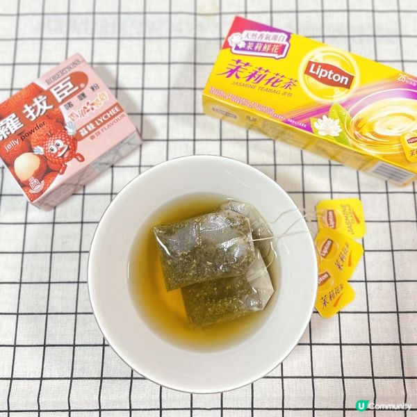 消暑甜品！茉莉花茶荔枝啫喱🌸