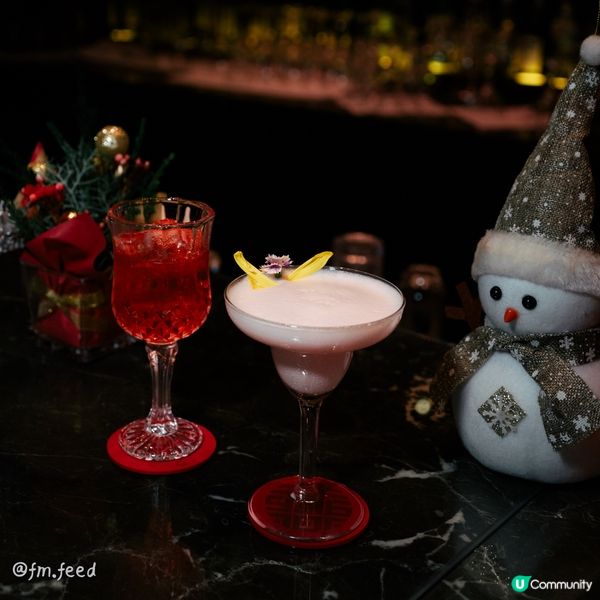 難忘嘅360度全景，配上聖誕主題雞尾酒🍸