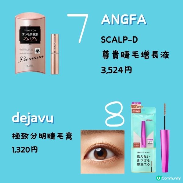 日本Cosme人氣急升產品排行榜🔝睫毛篇