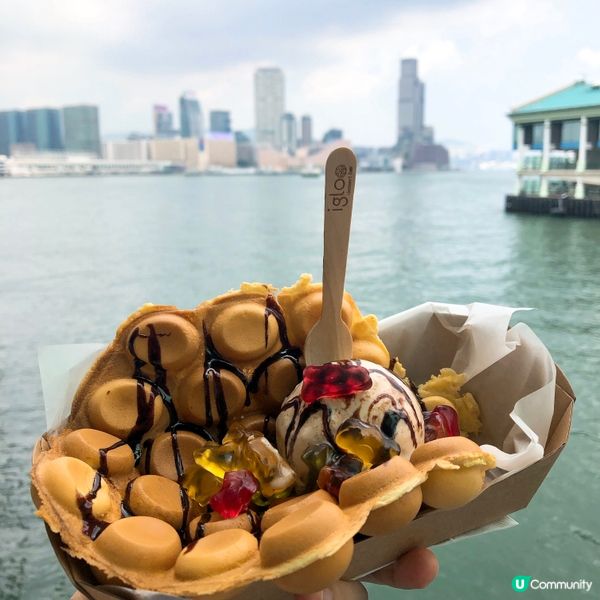 望住海景食甜品😍