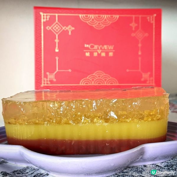 層次感十足金箔桂花金菠蘿十勝紅豆糕