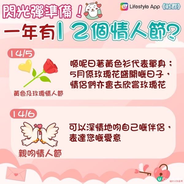 【閃光彈準備】原來一年有12個情人節💖？！